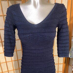 TWENTYONE Blue Sparkle Stretch Knit Bodycon Dress